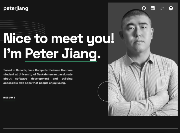 screenshot of design portfolio website